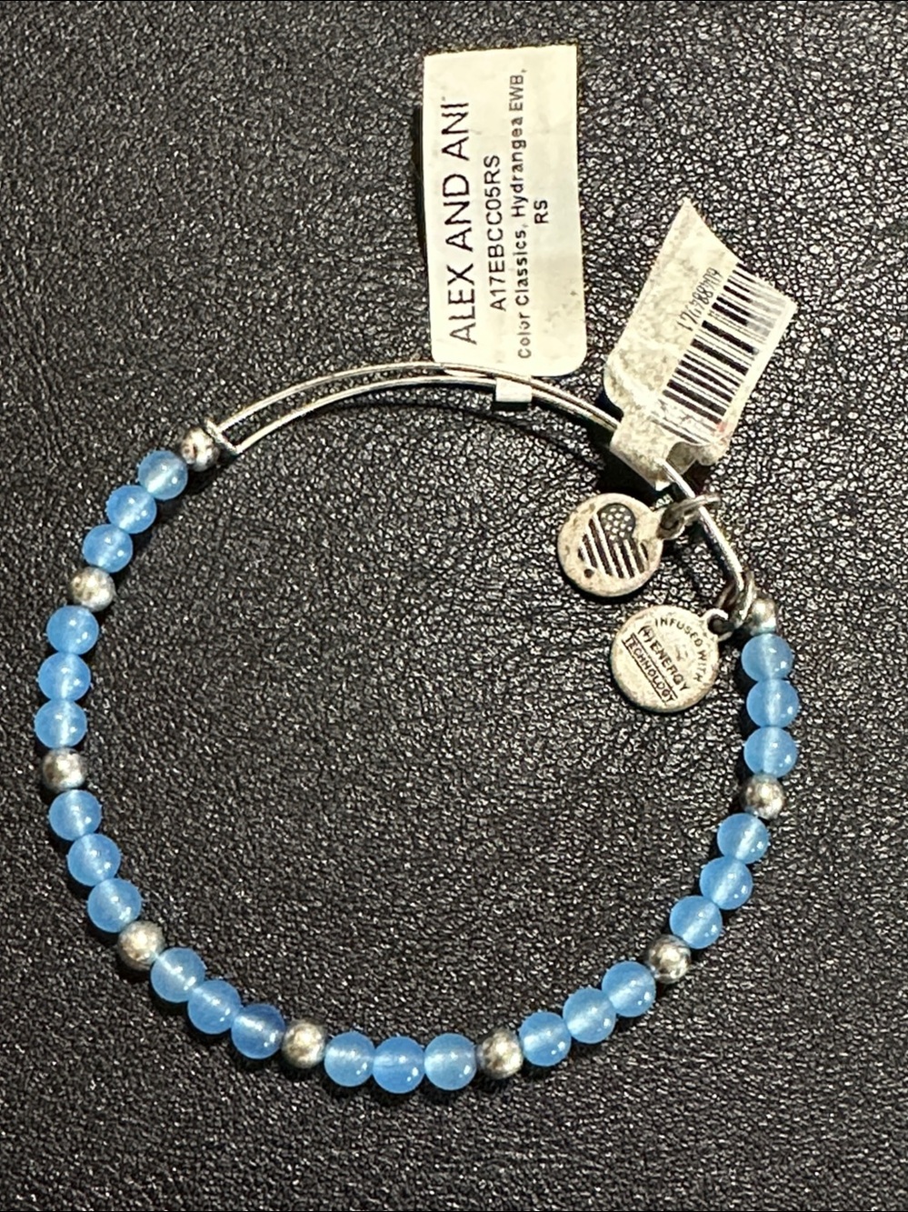 ALEX AND ANI Blue Bangle Charm Bracelet NEW
